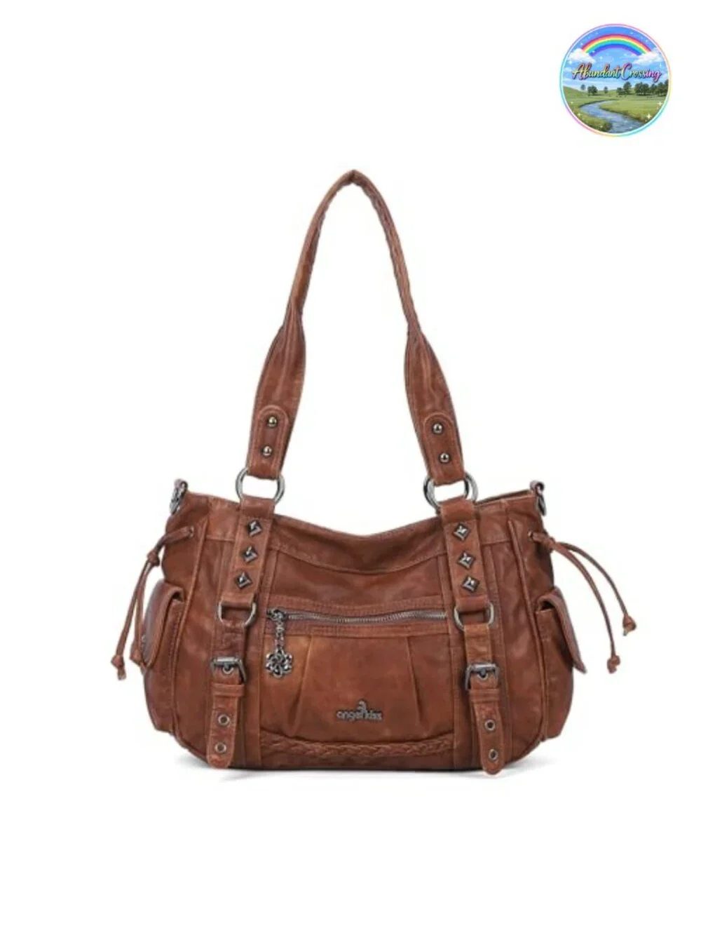Multi Pocket Retro Hobo Handbag Satchel Tote Vegan Leather Shoulder Bag